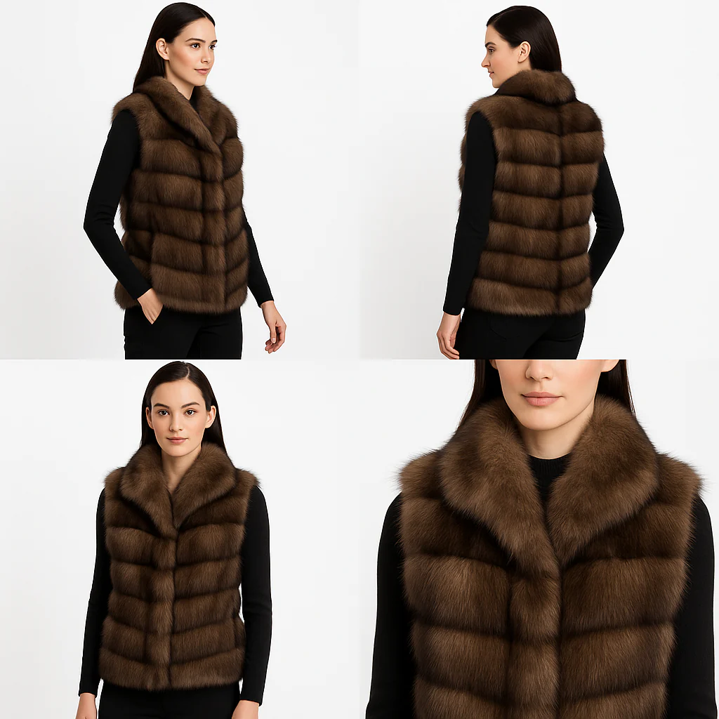 TIP DYED BARGUZINE SABLE  VEST - Image 4