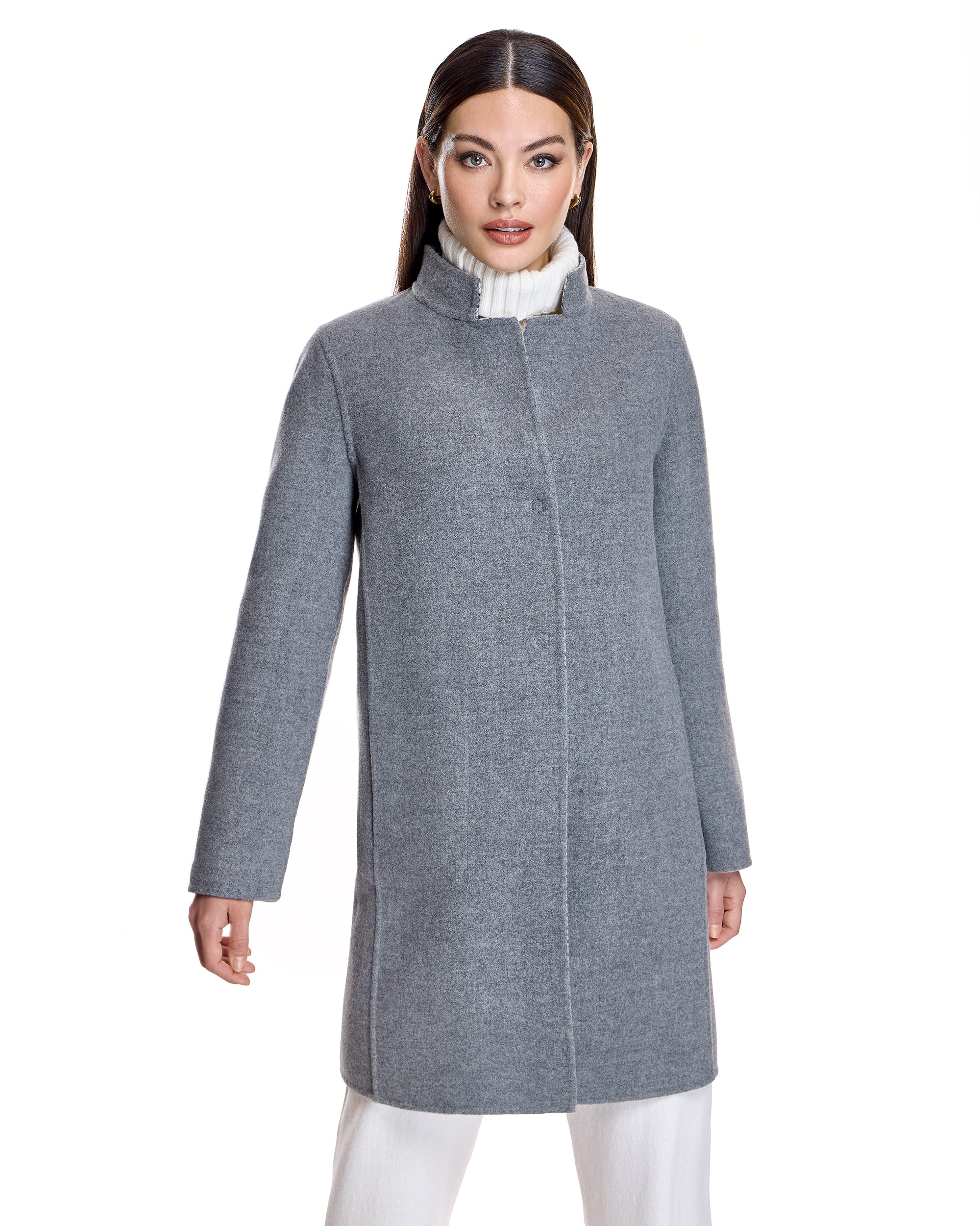 Microcheck Cashmere Coat - Image 5