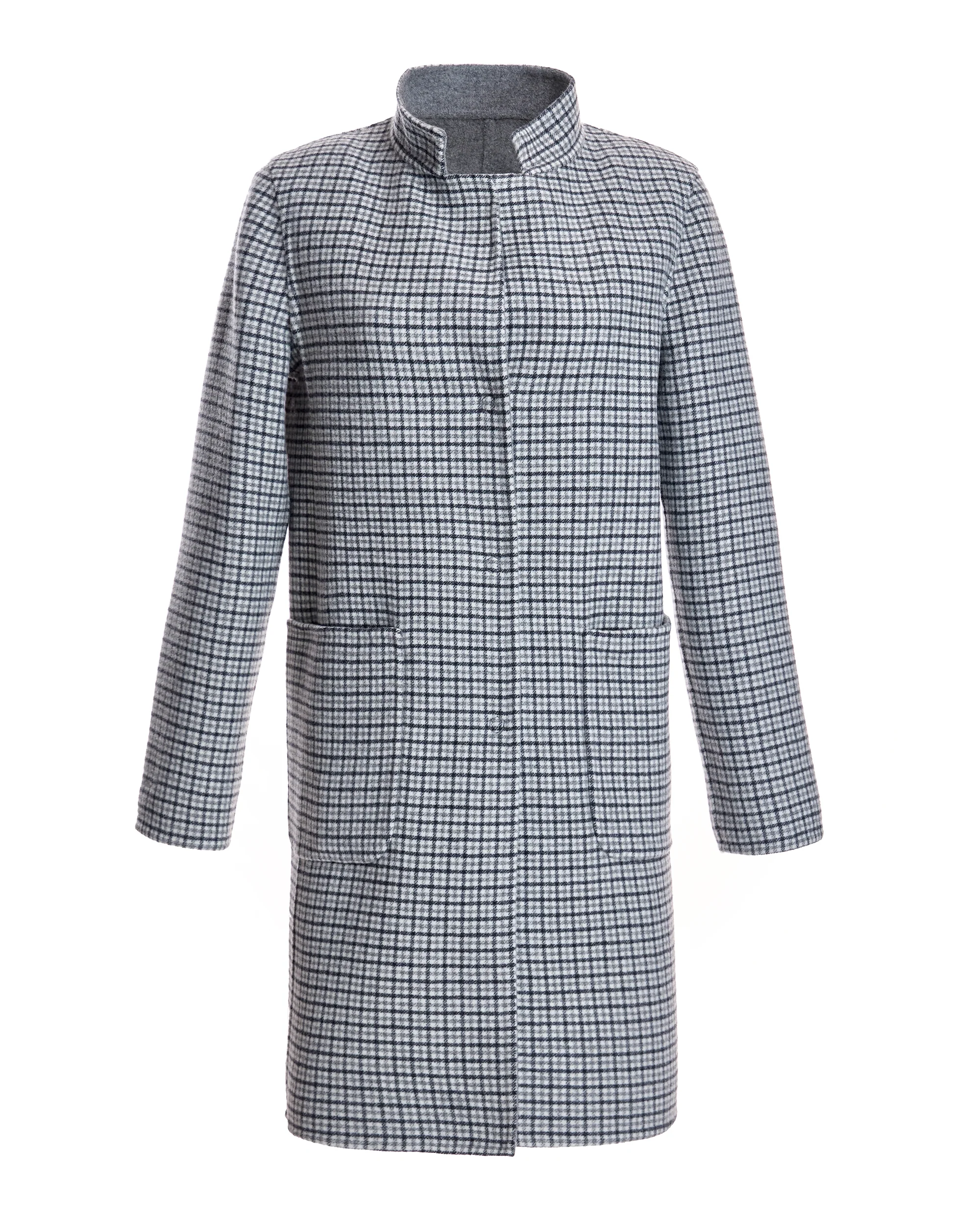 Microcheck Cashmere Coat - Image 7