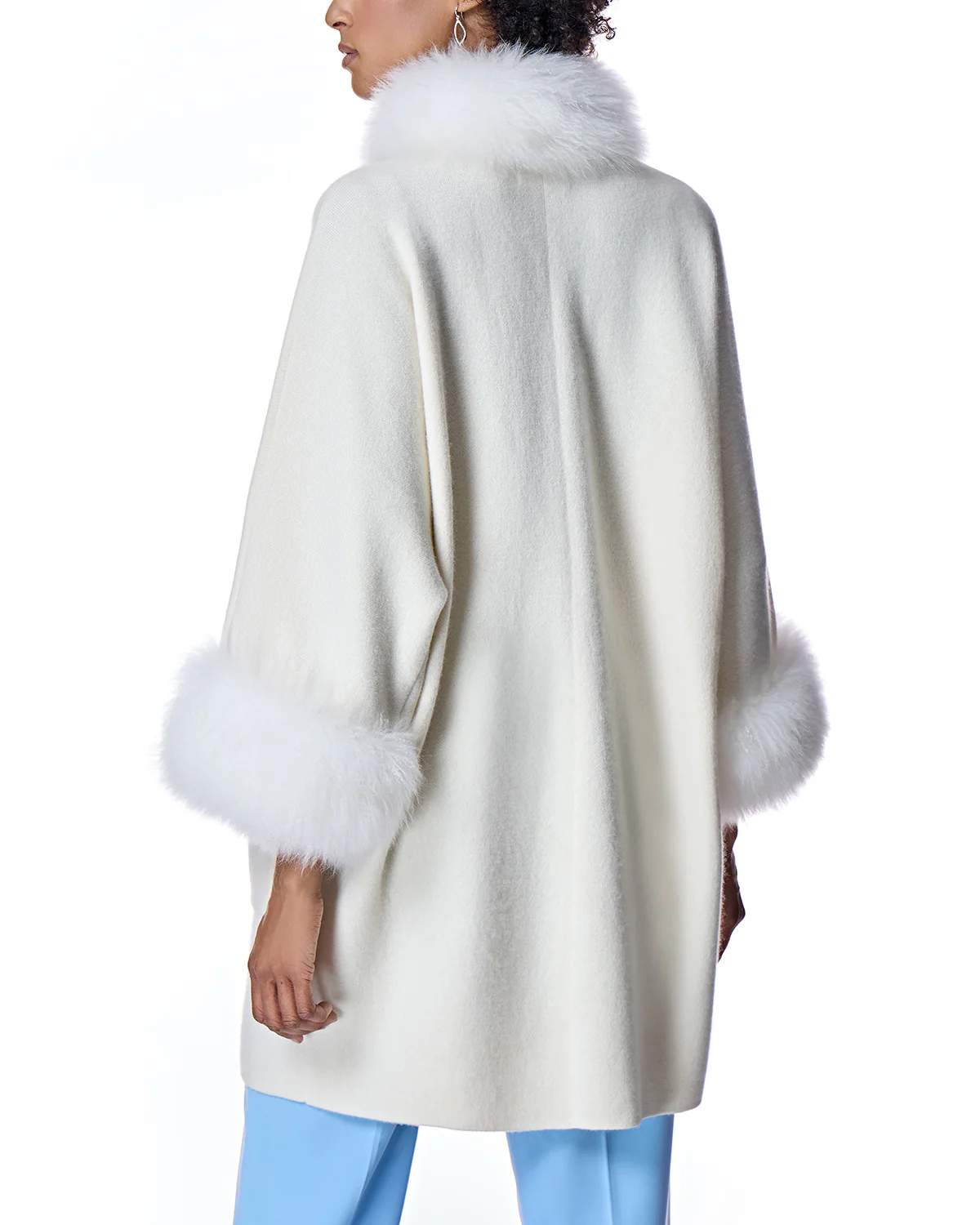 Cashmere Kimono with Cashmere Goat Trim-Maximilian - Image 12