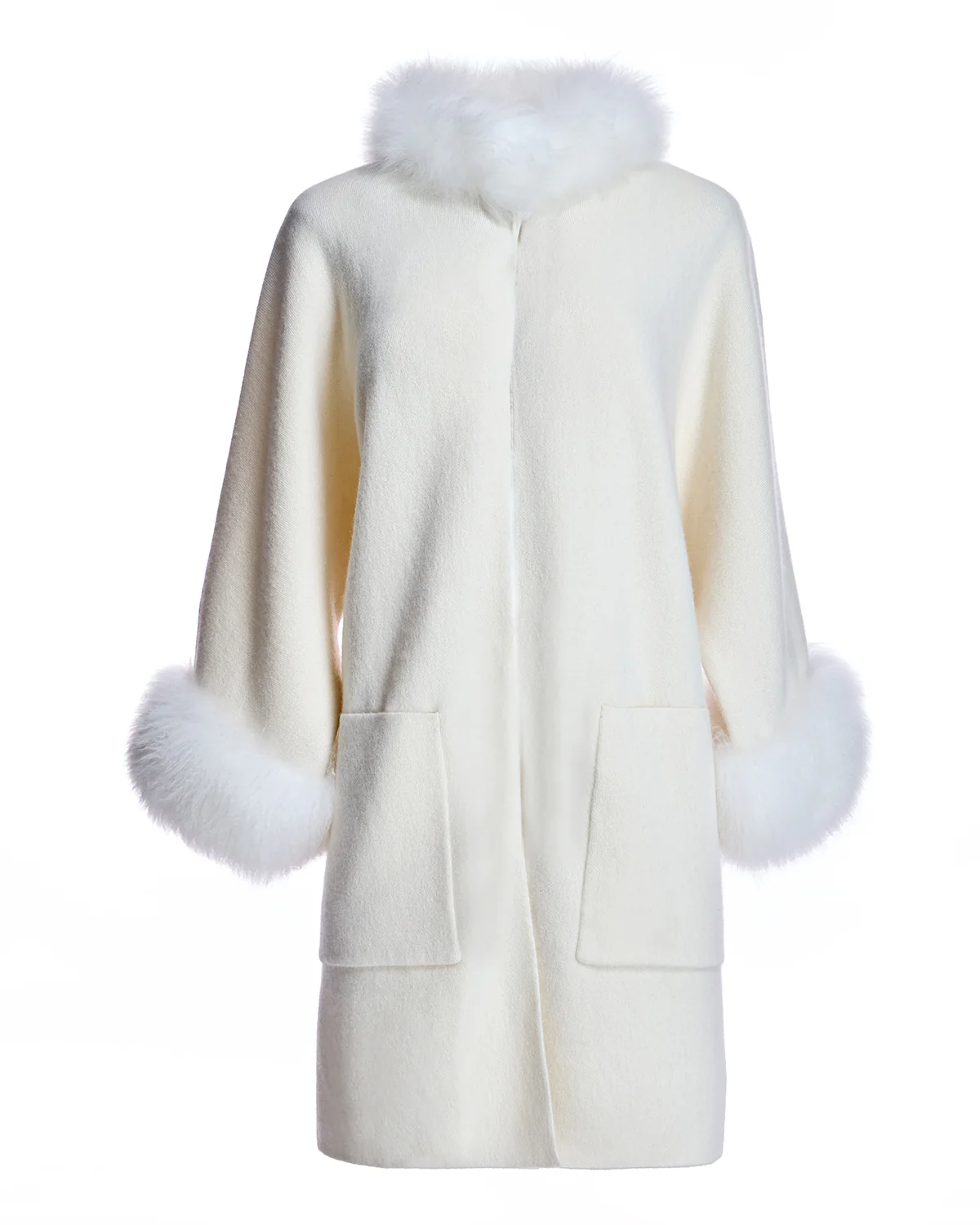 Cashmere Kimono with Cashmere Goat Trim-Maximilian - Image 17