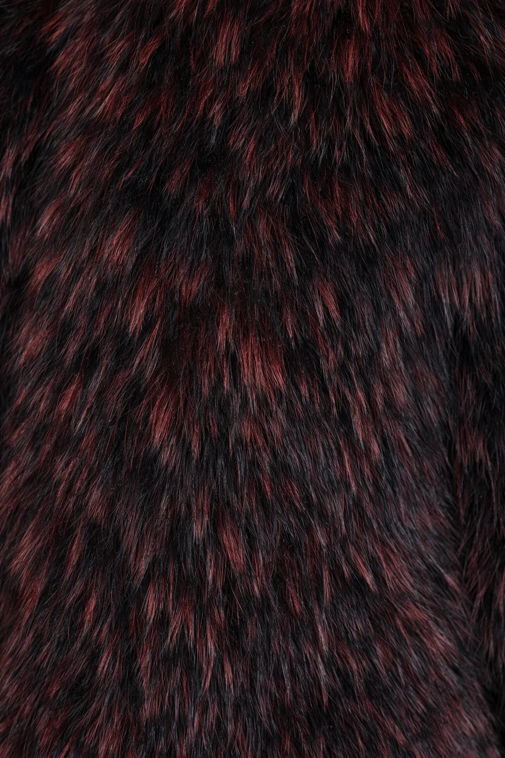 Claret Dyed Silver Fox Collarless Bolero- 22" - Image 4
