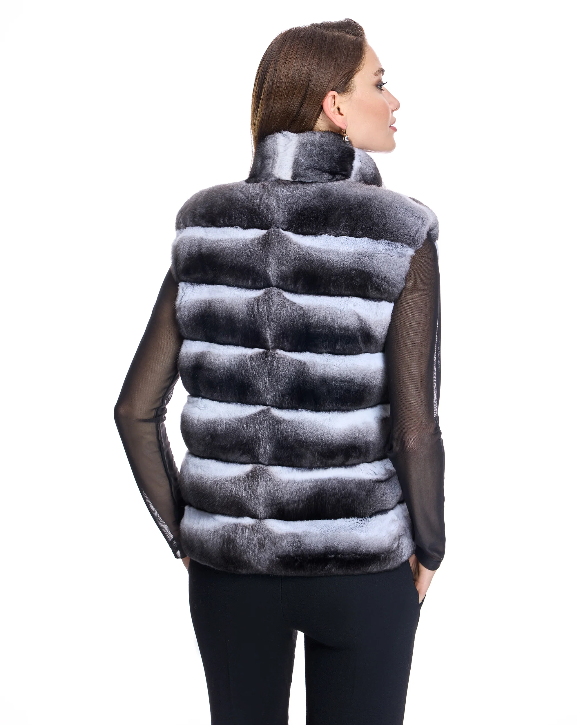 Cropped Chinchilla Vest - Image 3