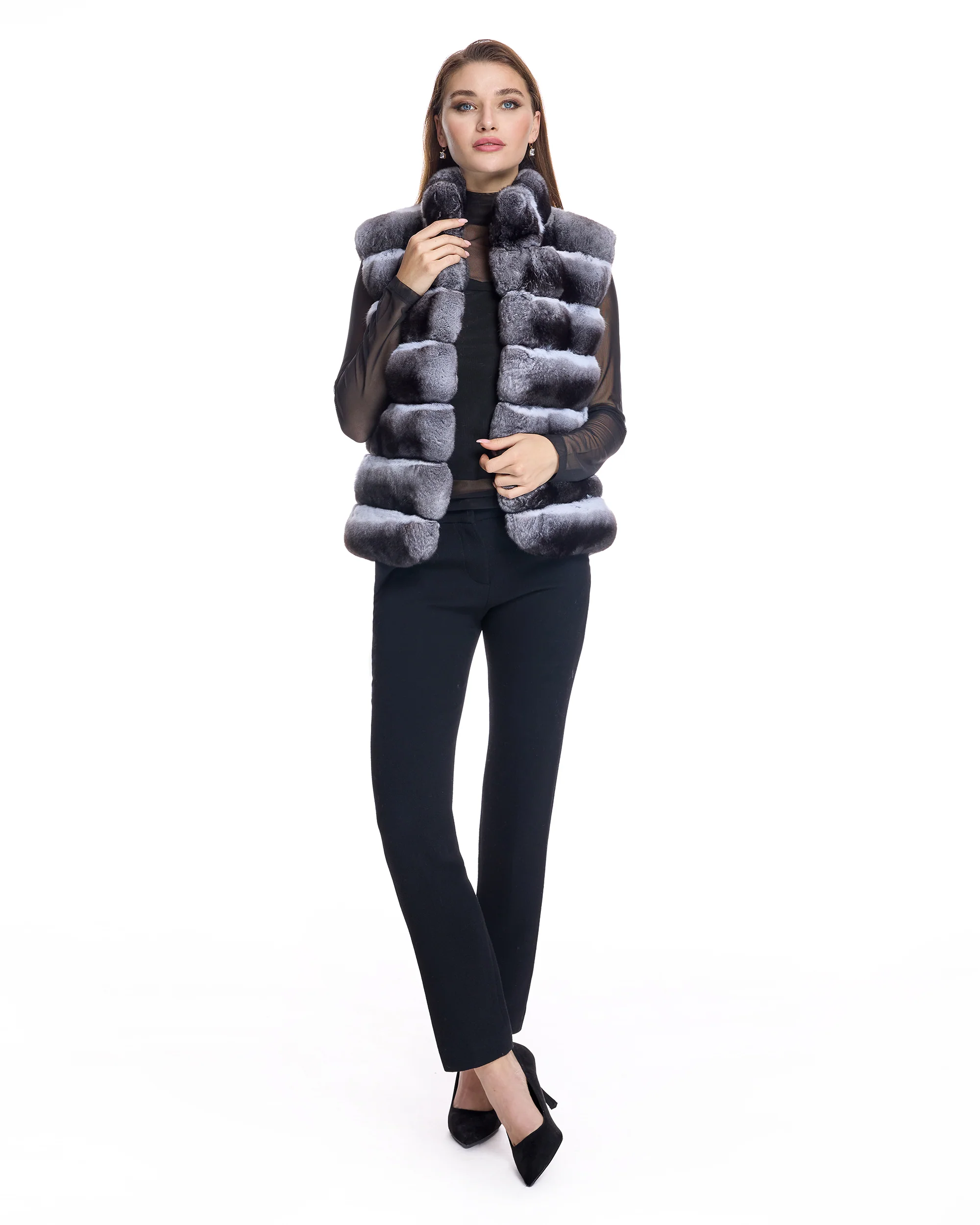 Cropped Chinchilla Vest - Image 4