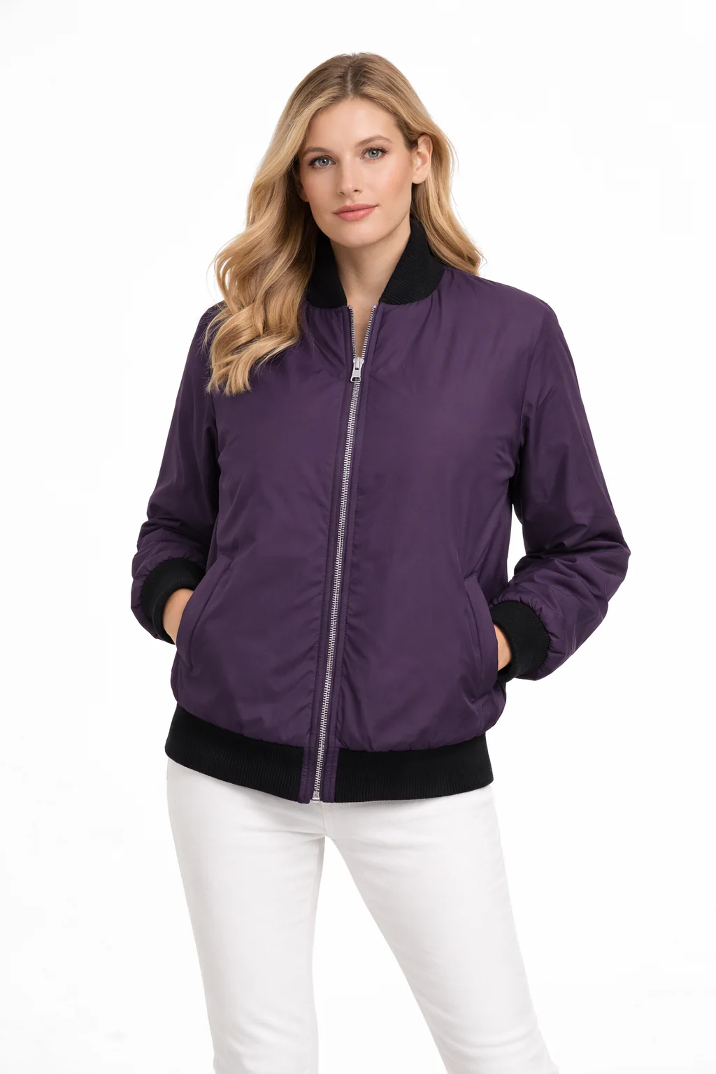 Dark Purple Dyed Mink Reversible Jacket - Image 3