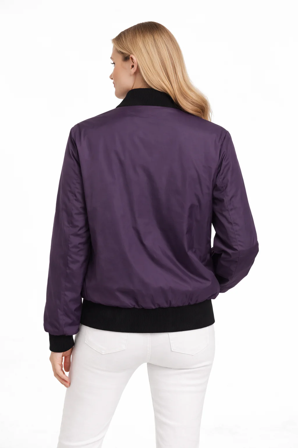 Dark Purple Dyed Mink Reversible Jacket - Image 4