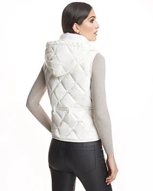 Diamond Cut Mink Down Filled Vest - Image 3