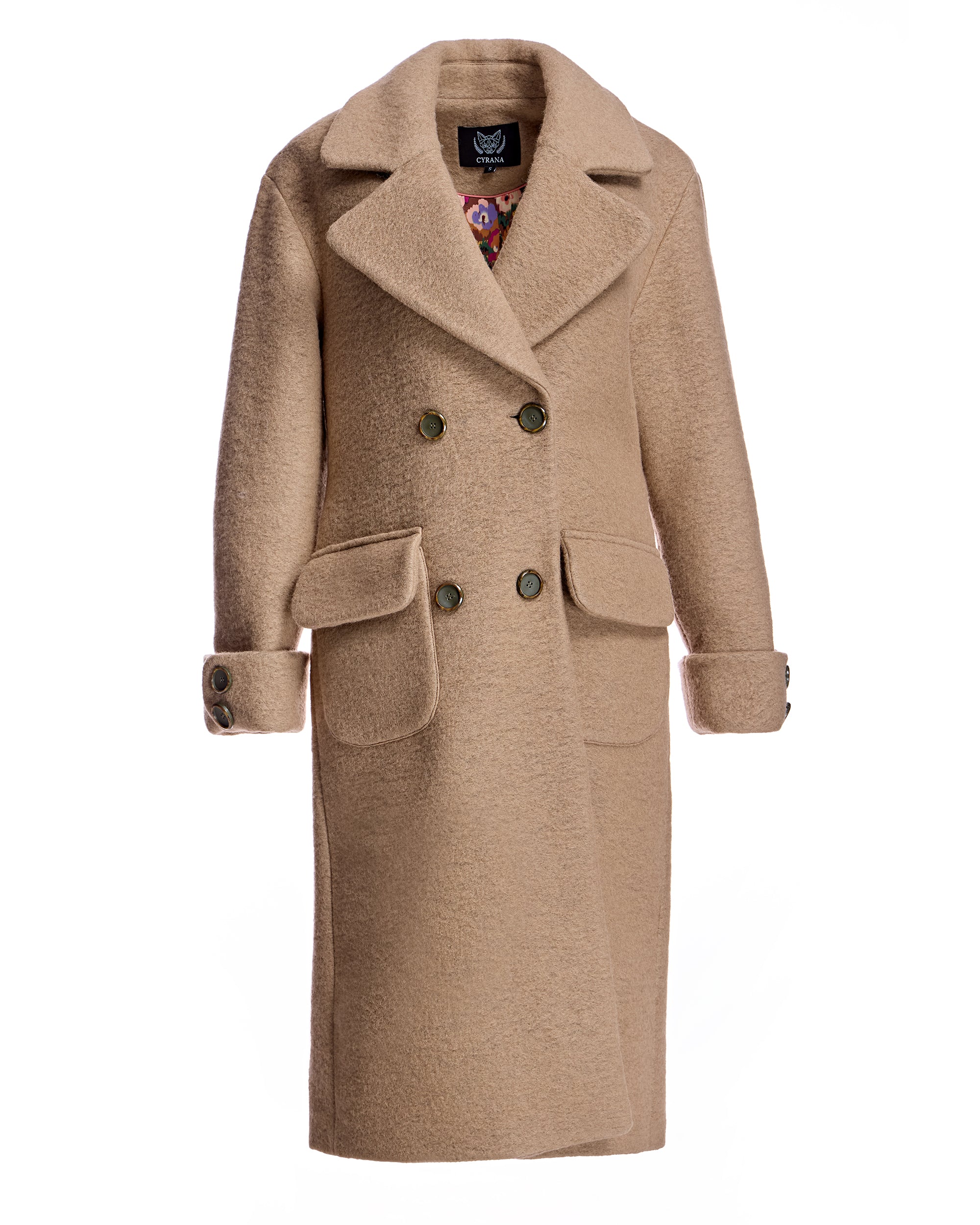 Double Breasted Wool Coat - Image 5