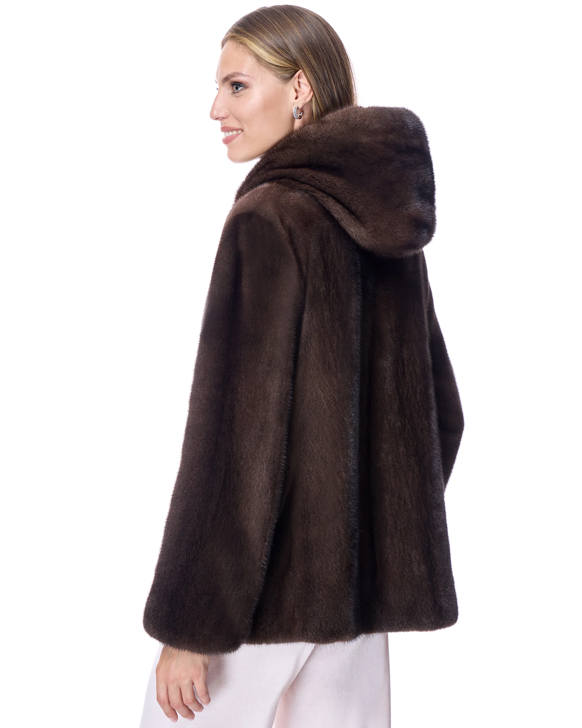 Hooded Mink Jacket - Image 4