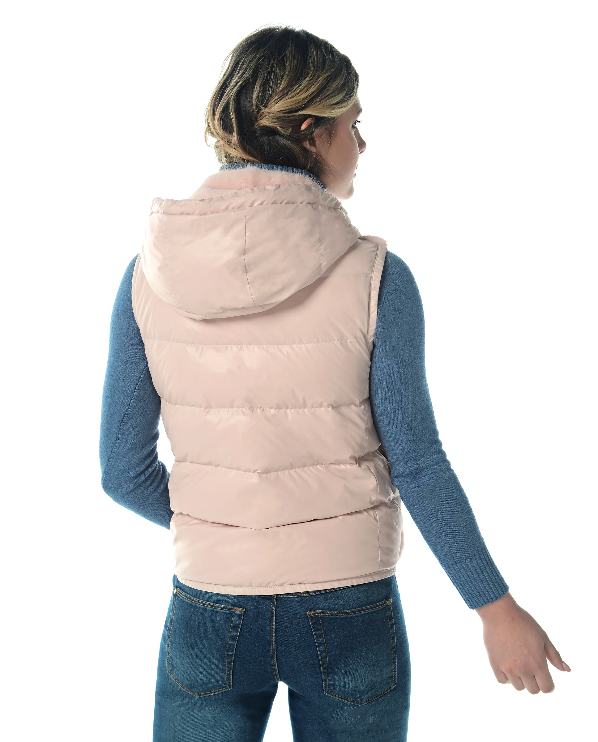 Hooded Mink Vest - Image 5