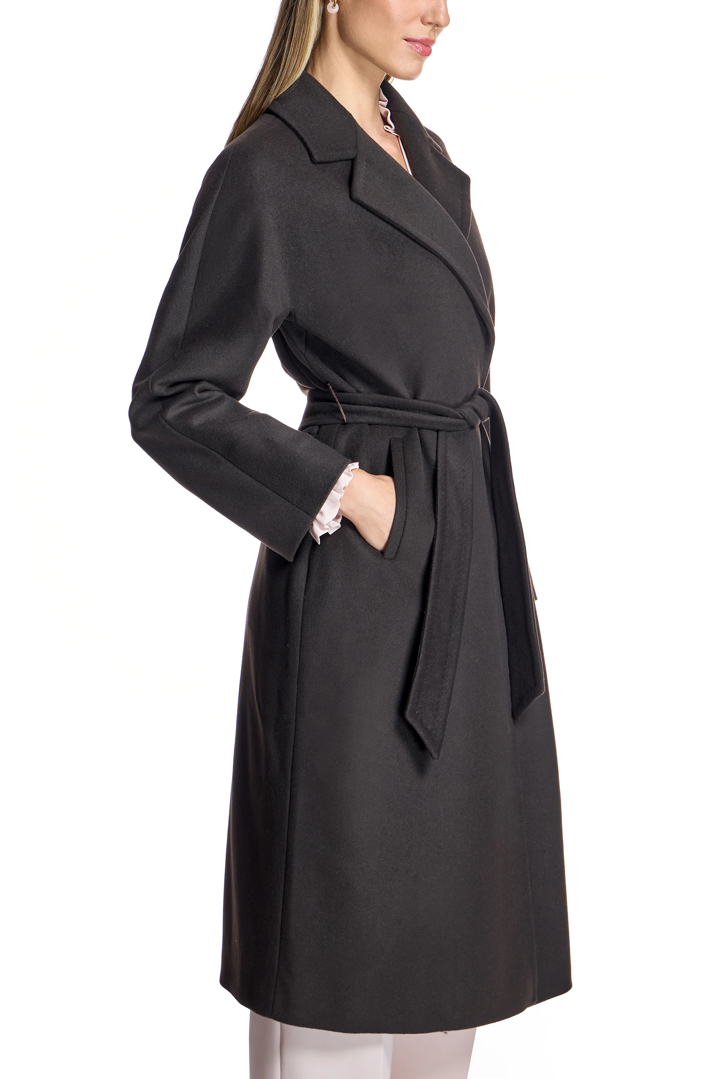 Belted Italian Wool blend Coat - Image 3