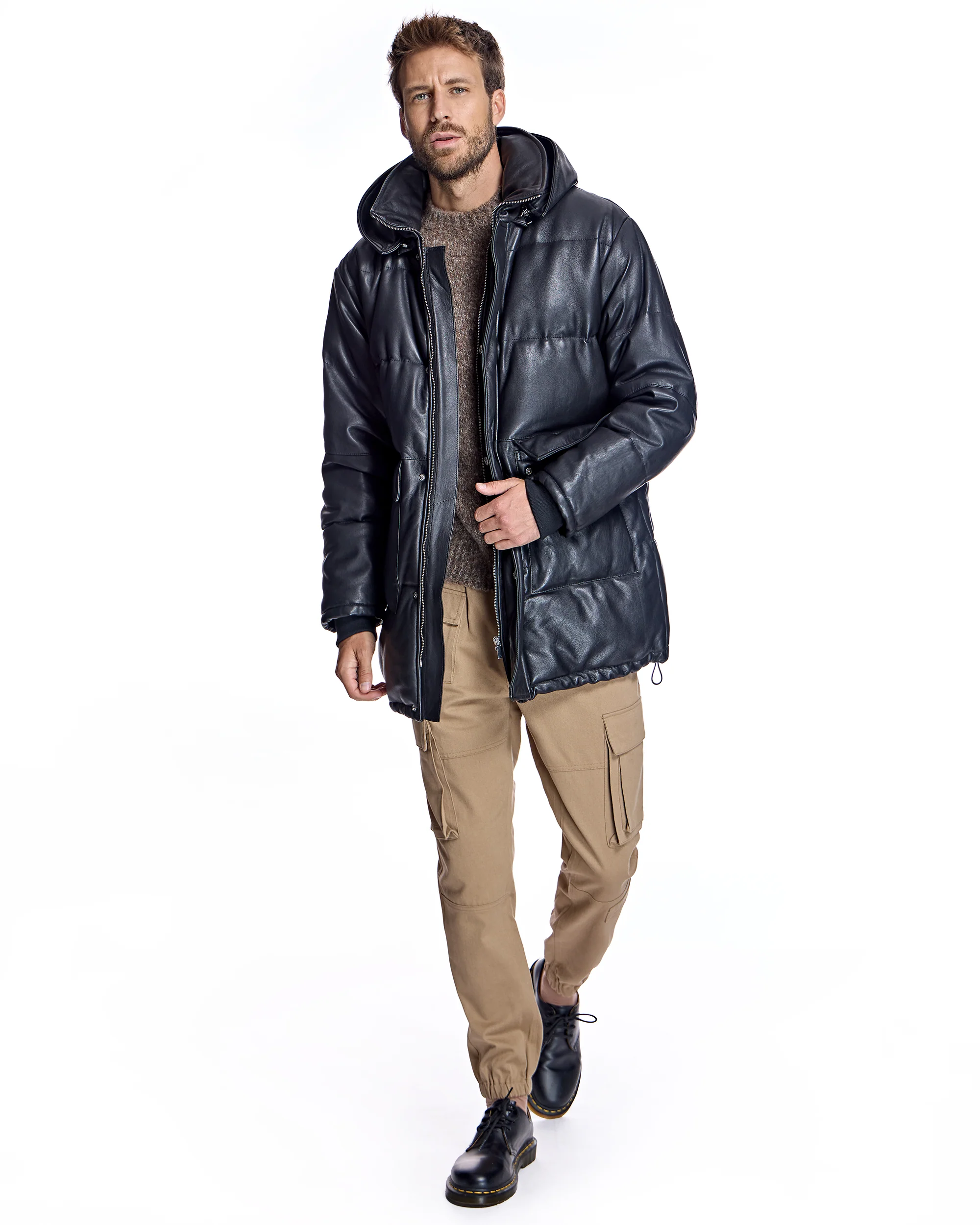 Men's Horizontal Leather Jacket - Image 4
