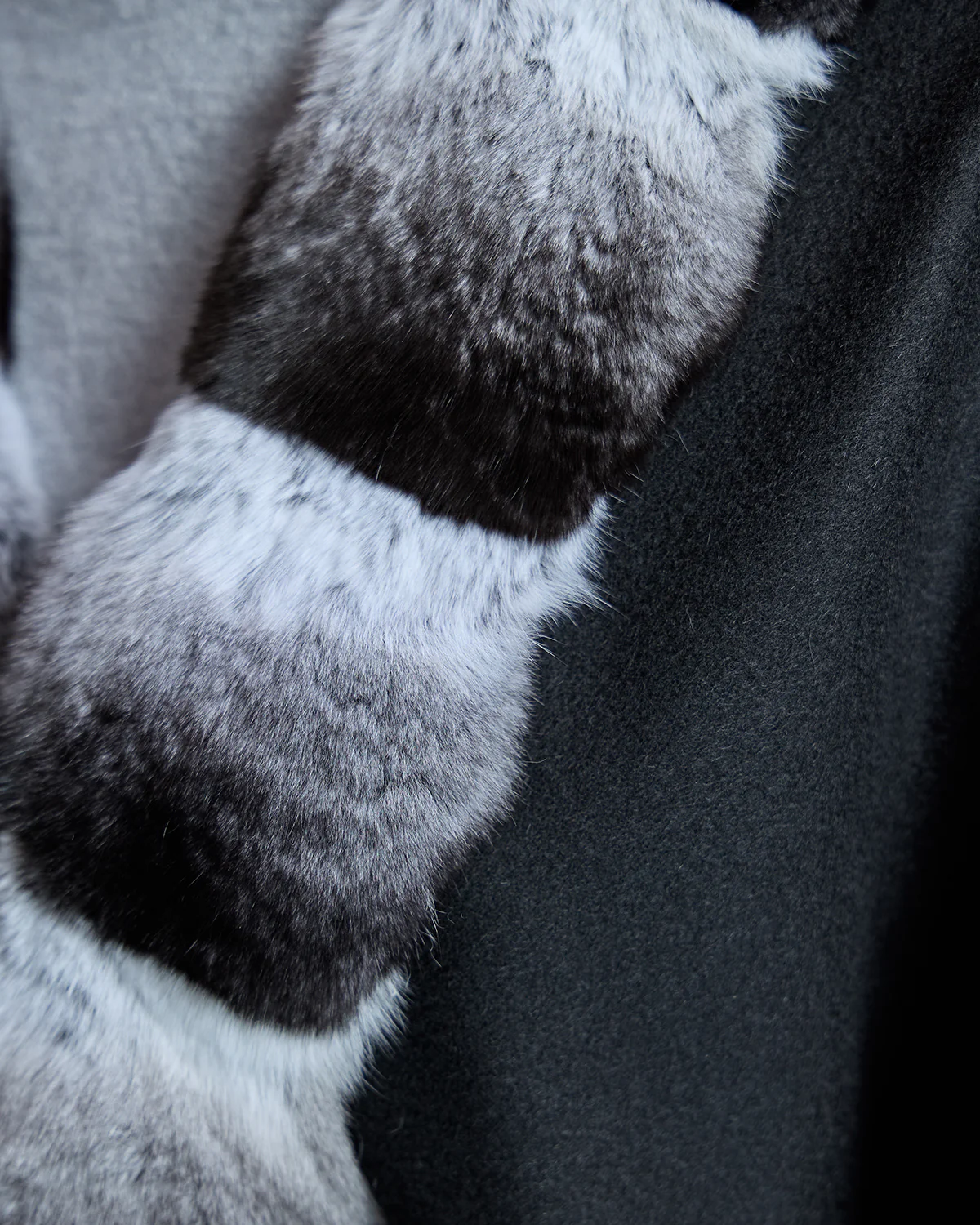 Cashmere Cape with Chinchilla Trim - Image 7