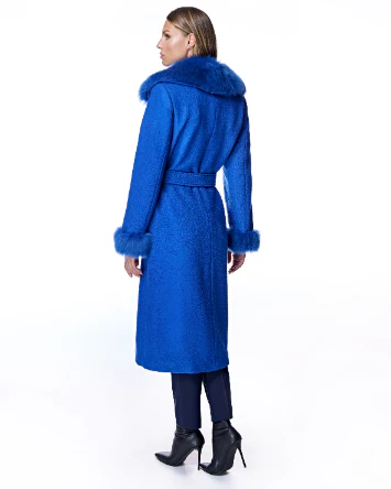 Julia & Stella by Maximilian Fur-Trimmed Wool Coat-Maximilian - Image 5