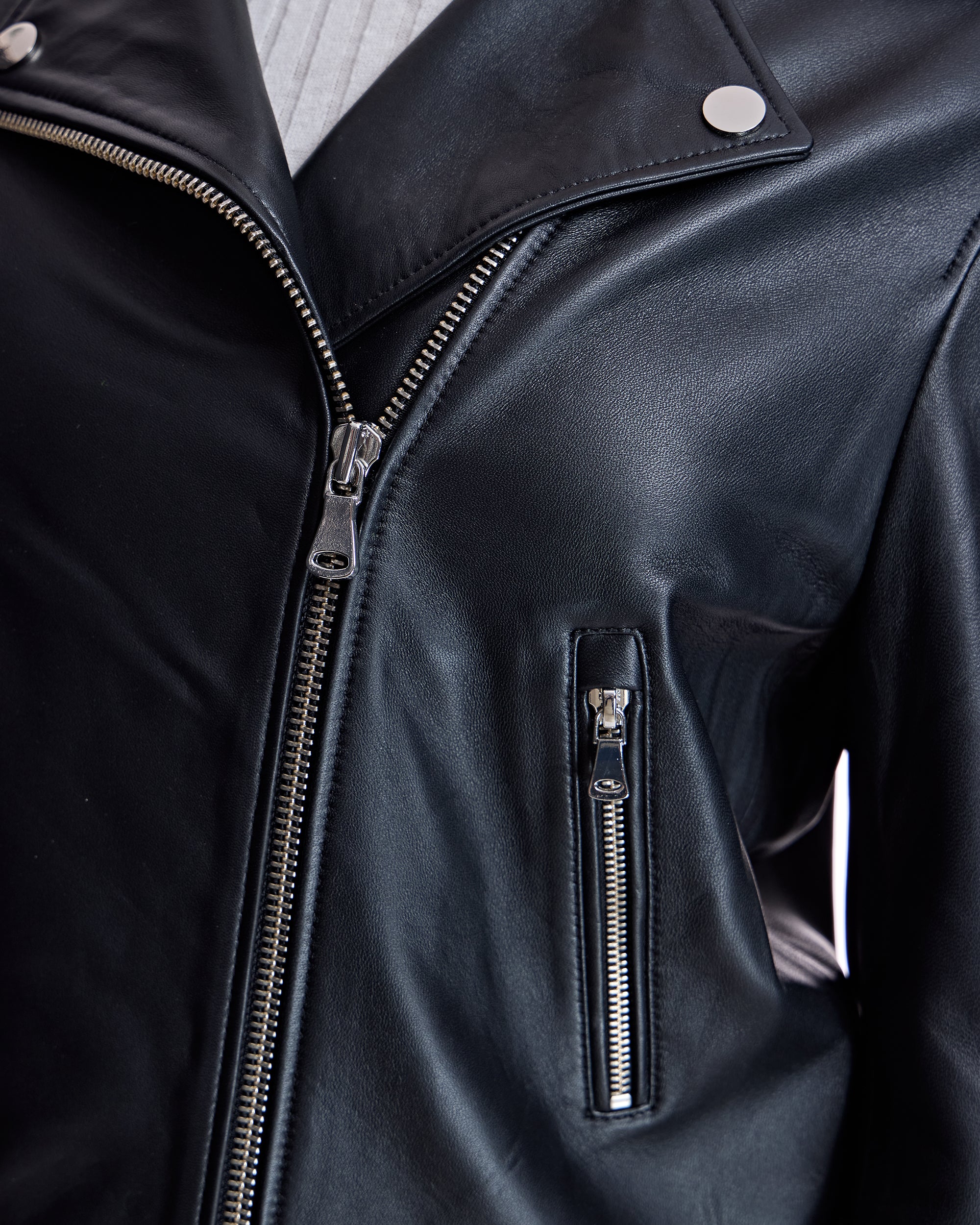 Julia & Stella by Maximilian Leather Moto Jacket with Fringes - Image 5