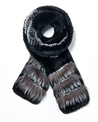 Julia & Stella Knitted Rabbit Pull Thru Scarf With Fox Inserts - Image 3