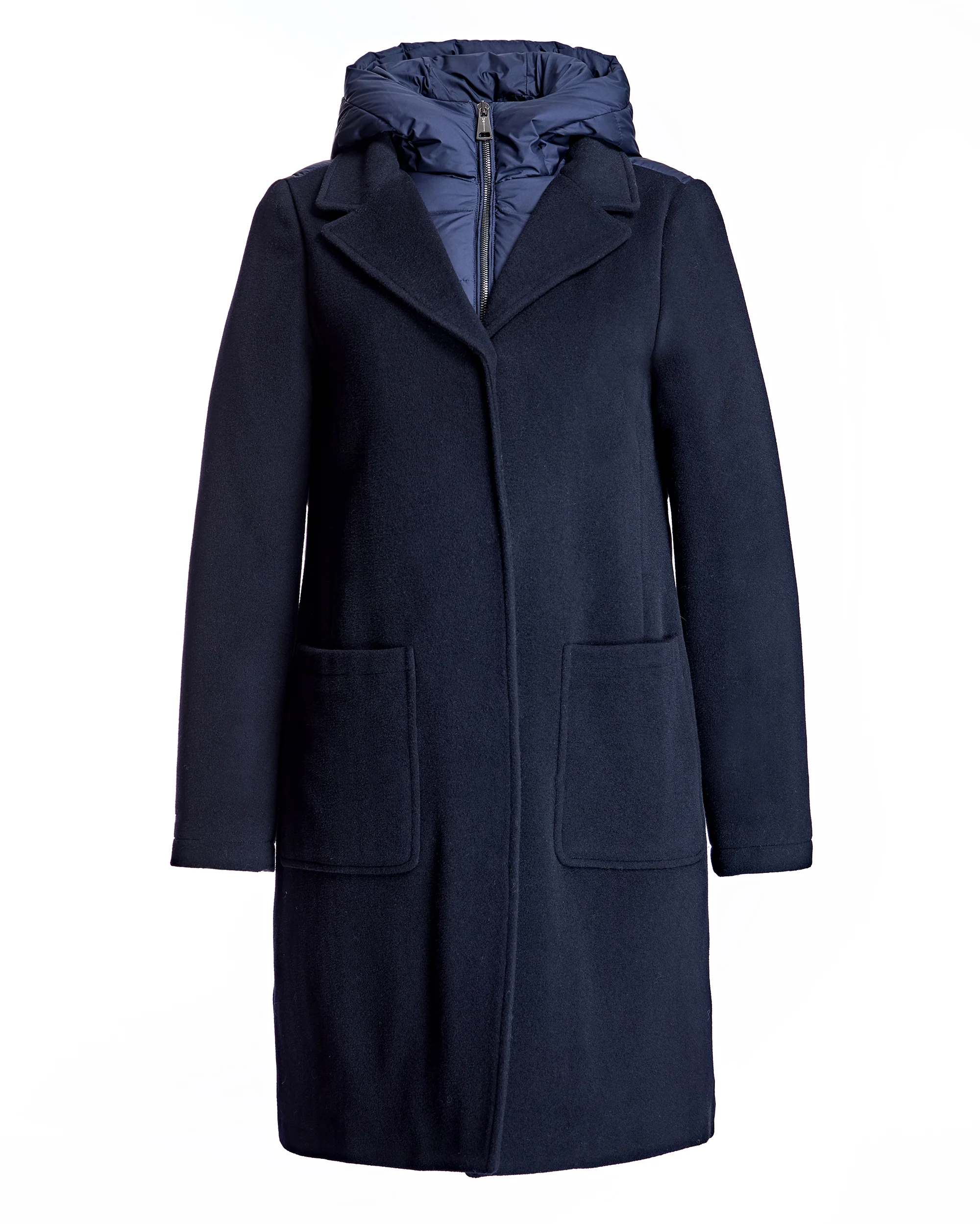 Cashmere Blend and Puffer Hooded Coat - Image 5