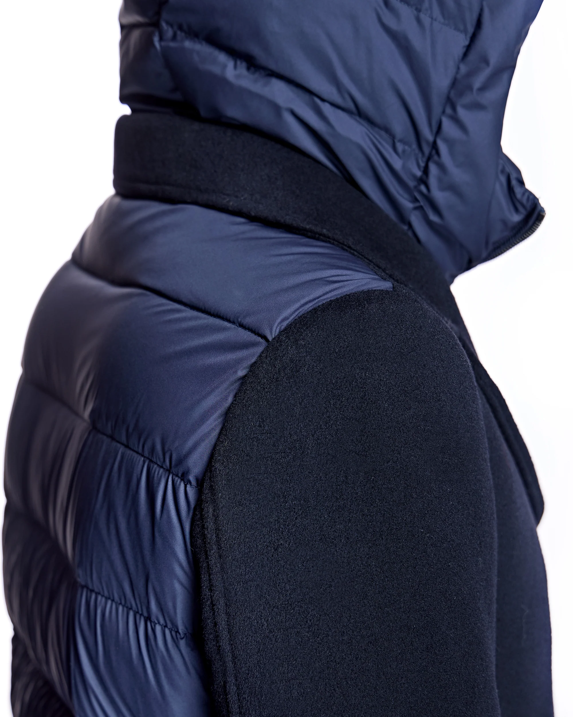 Cashmere Blend and Puffer Hooded Coat - Image 6