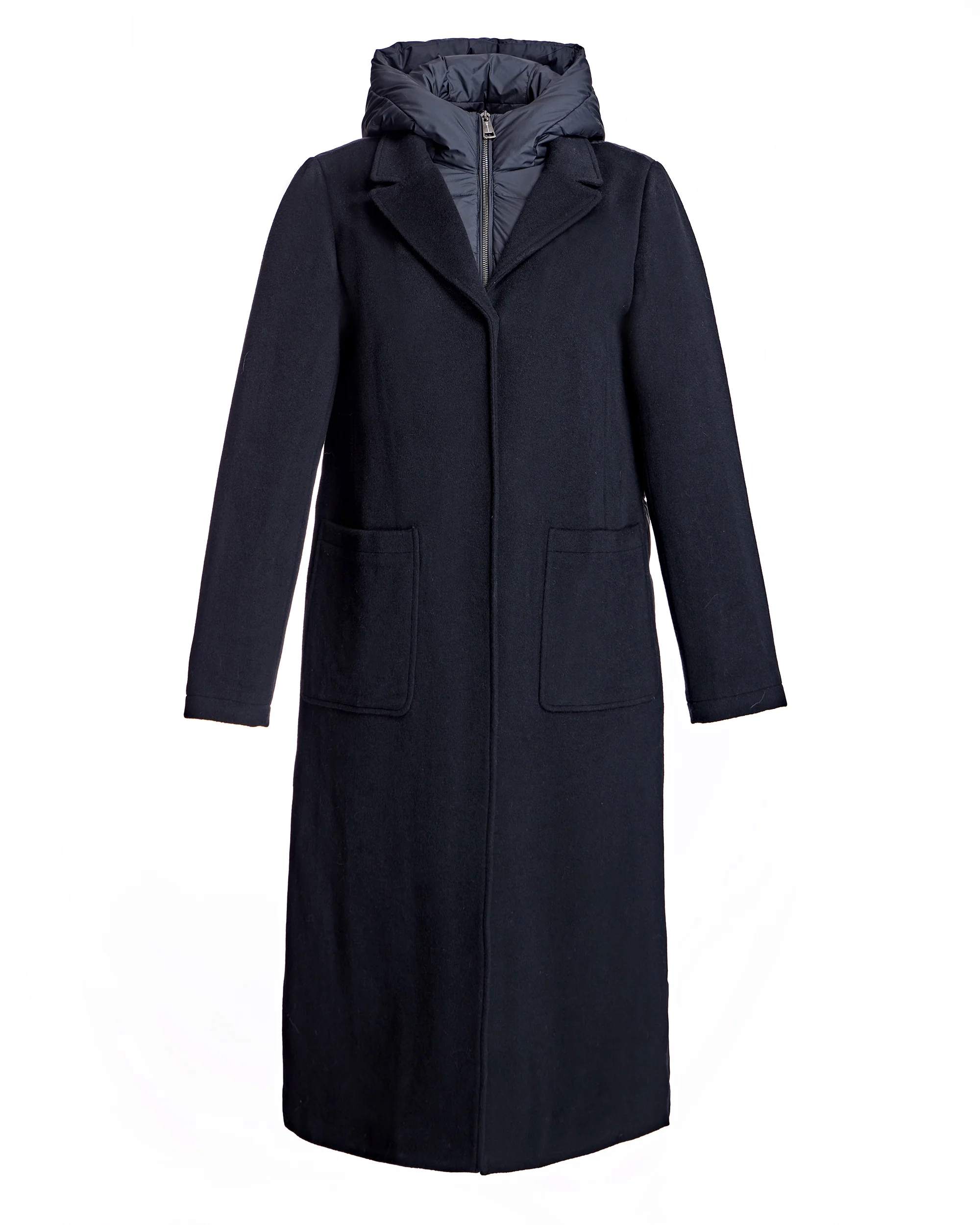 Cashmere Blend and Puffer Hooded Coat - Image 5