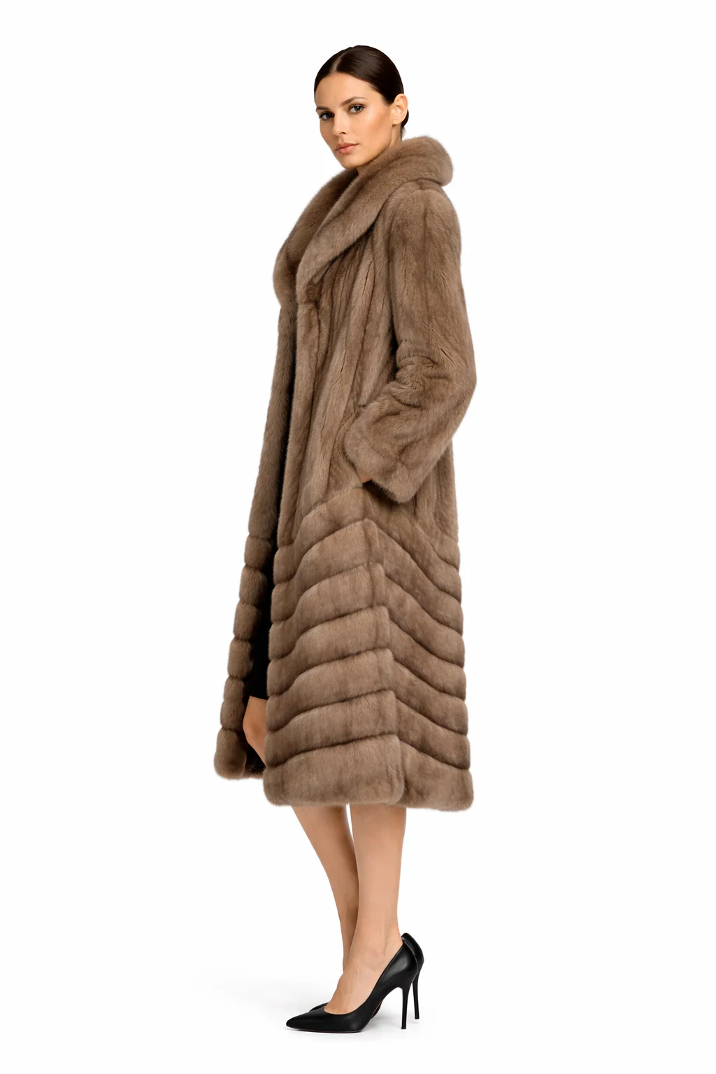 Maximilian 49" Tortora Dyed Russian Sable Coat - One of a Kind - Image 4