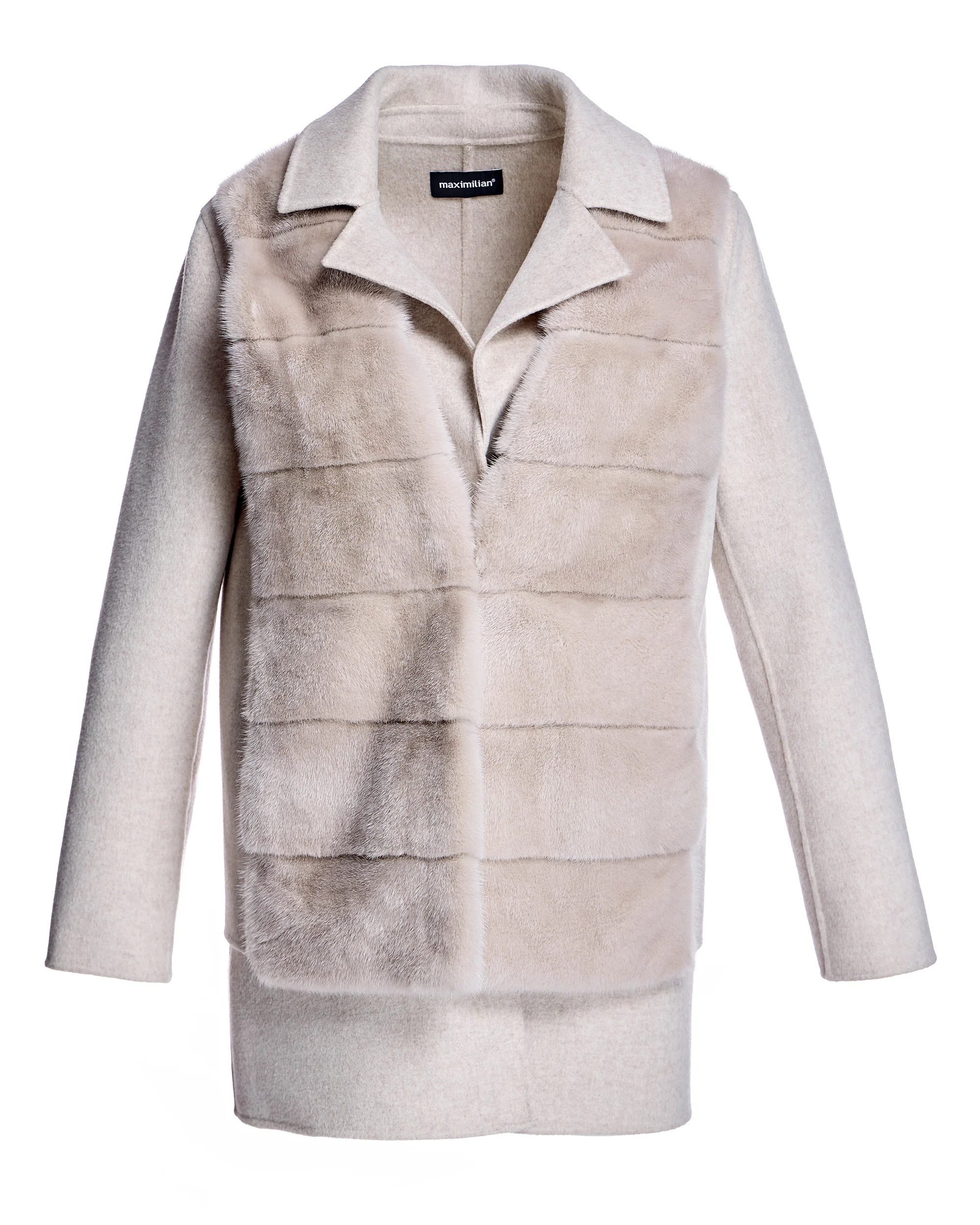 Maximilian Wool Jacket with Mink Vest - Image 5