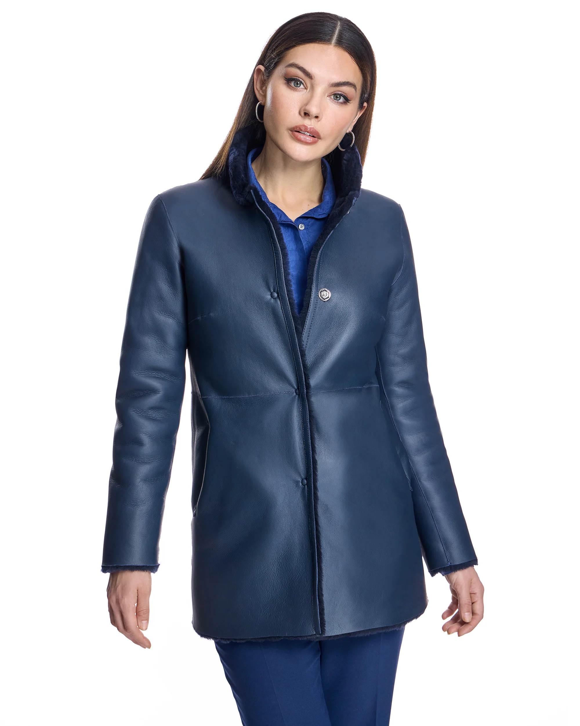 Reversible Shearling Lamb Jacket-Maximilian - Image 3