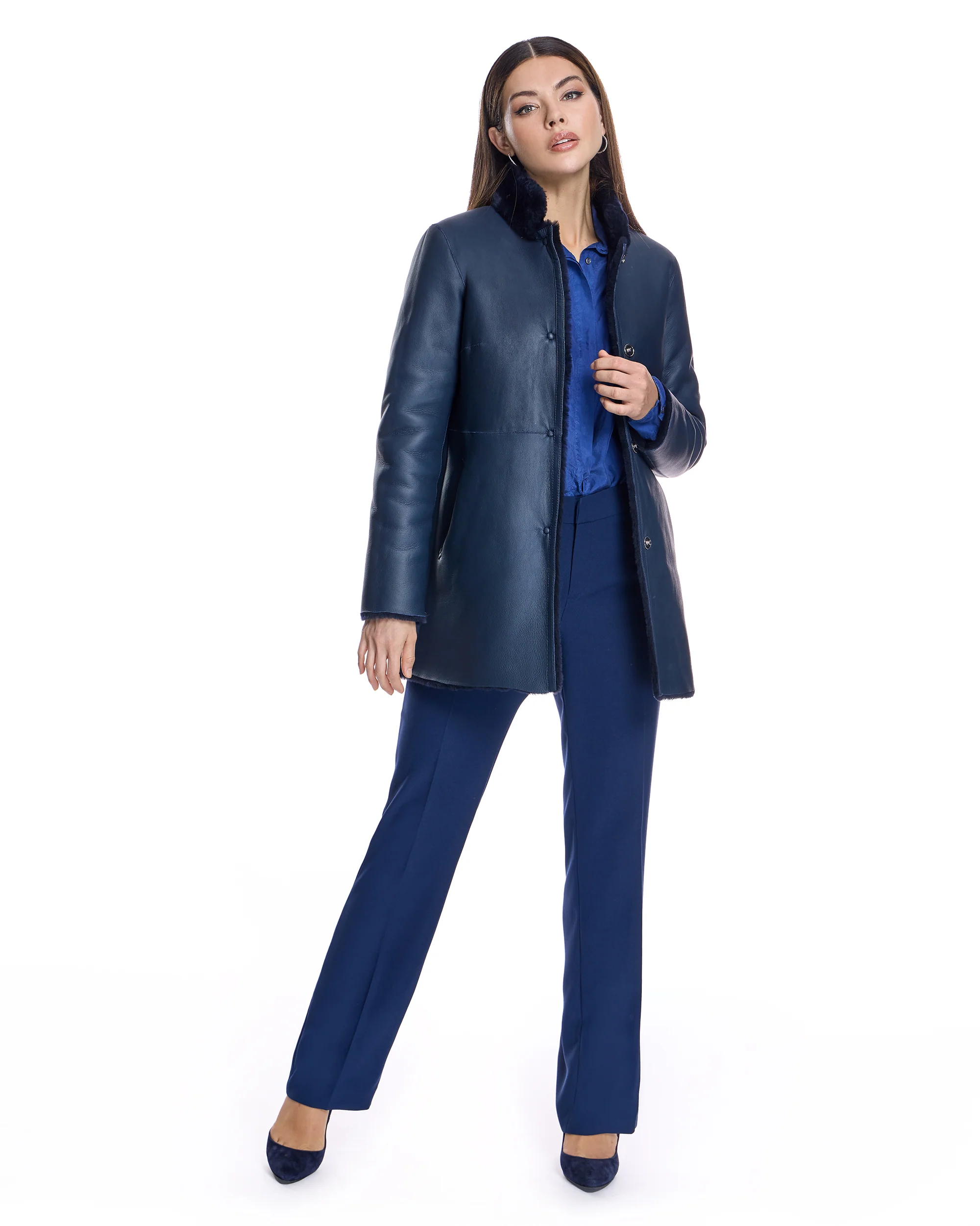 Reversible Shearling Lamb Jacket-Maximilian - Image 6