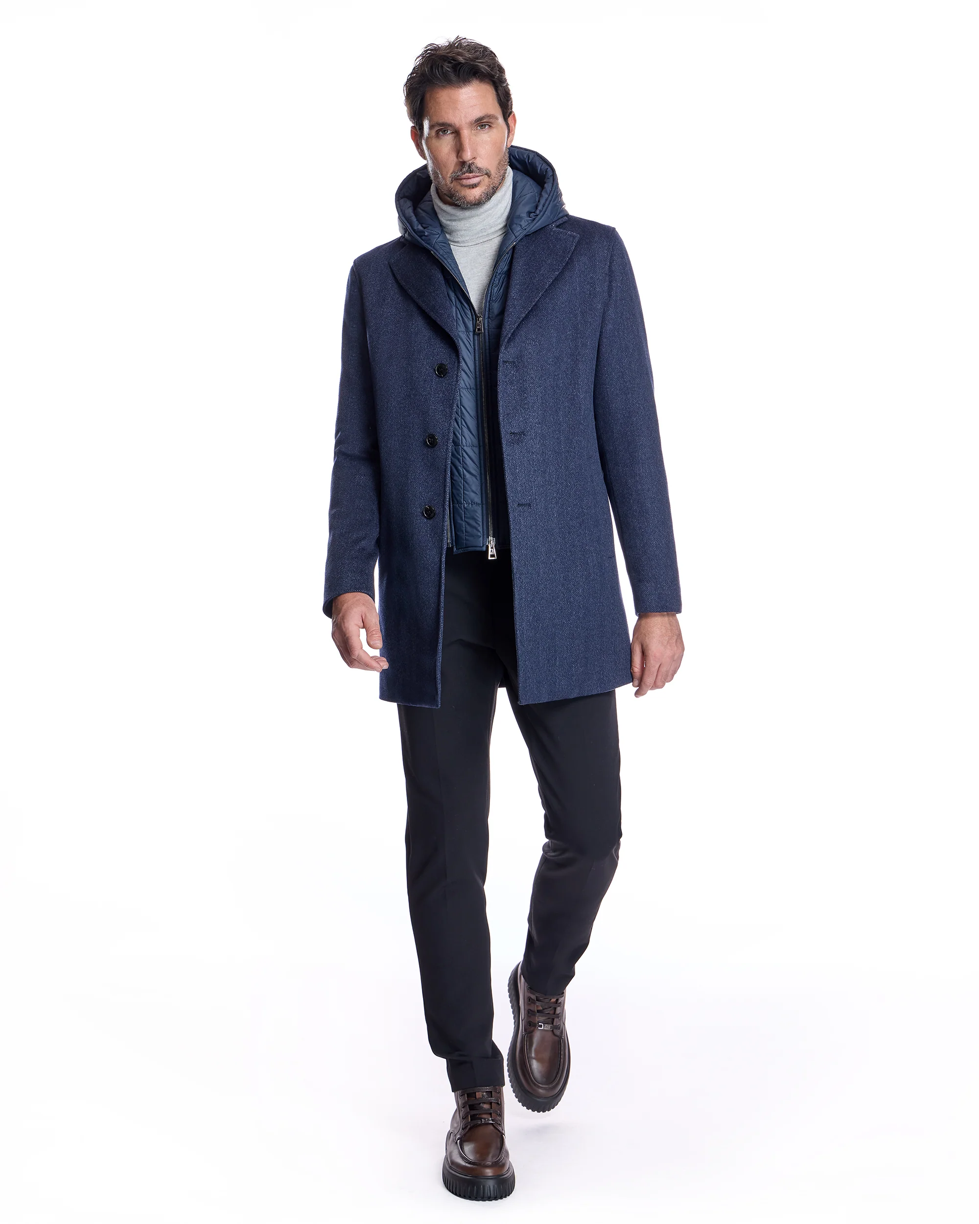 Men's Hooded Wool Jacket - Image 3
