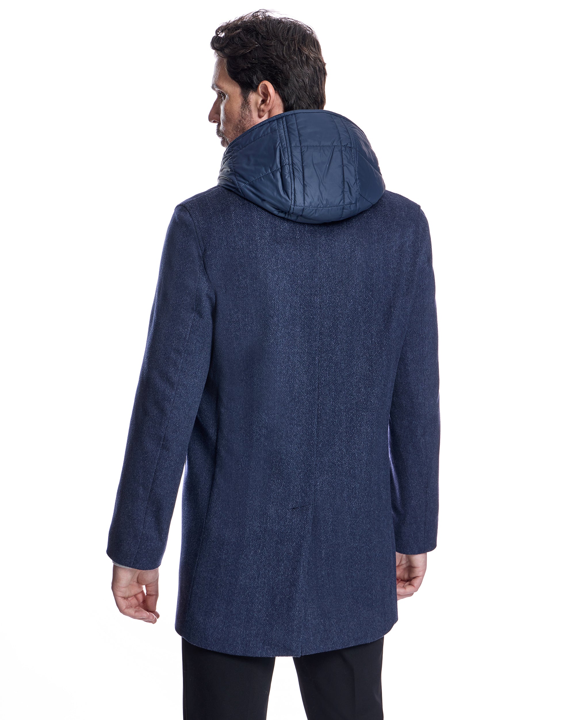 Men's Hooded Wool Jacket - Image 4