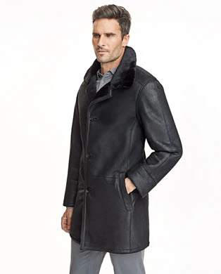 Men's Shearling Coat - Image 3