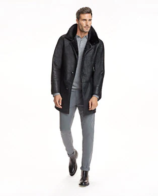 Men's Shearling Coat - Image 4