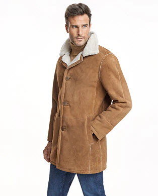Men's Shearling Coat - Image 6