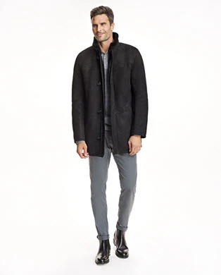 Men's Shearling Coat - Image 4