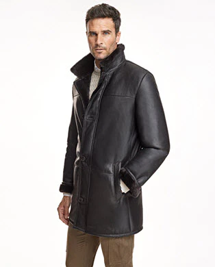 Men's Shearling Coat - Image 6