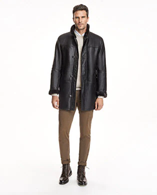 Men's Shearling Coat - Image 8