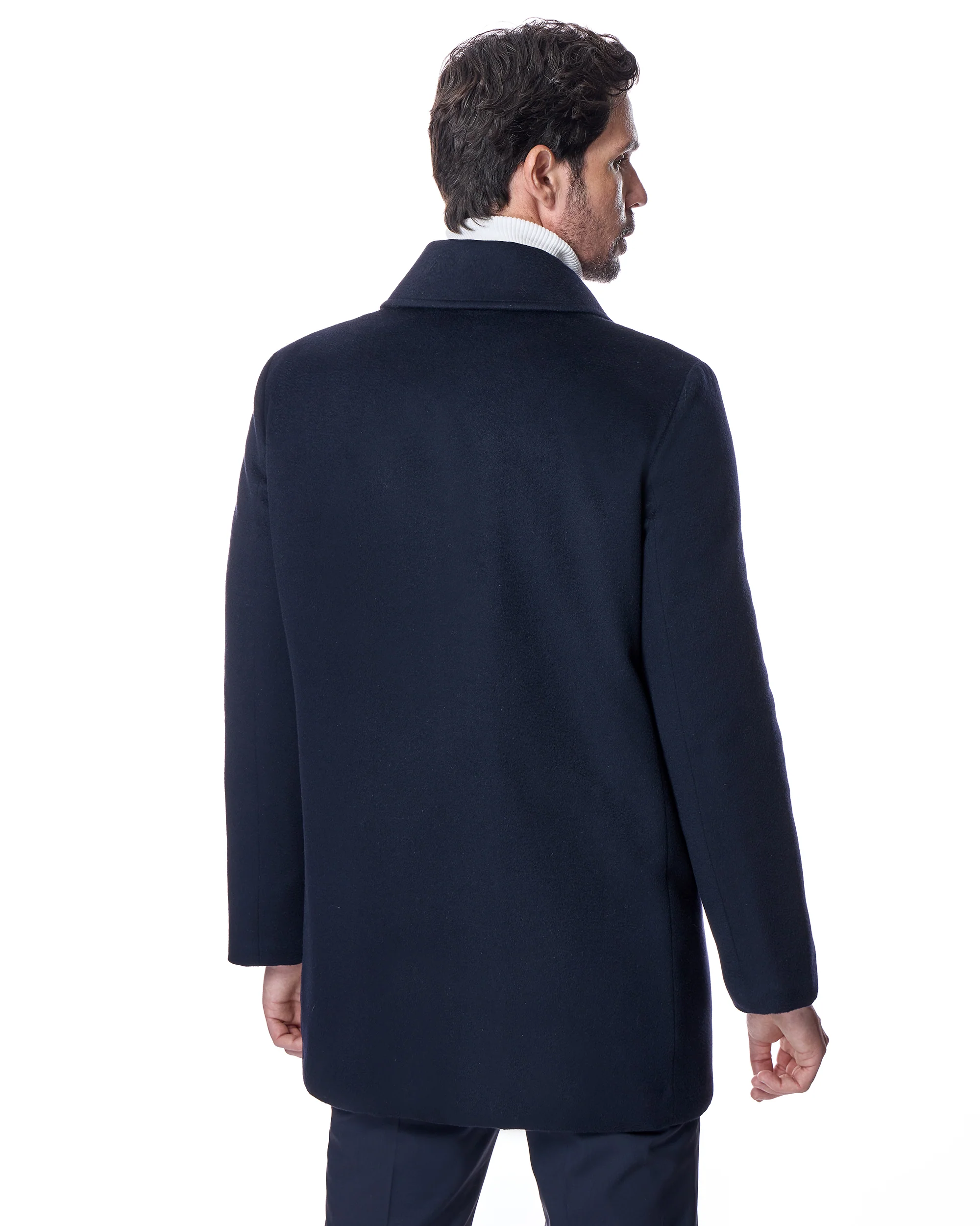 Men's Wool Quilted Lined Peacoat - Image 3