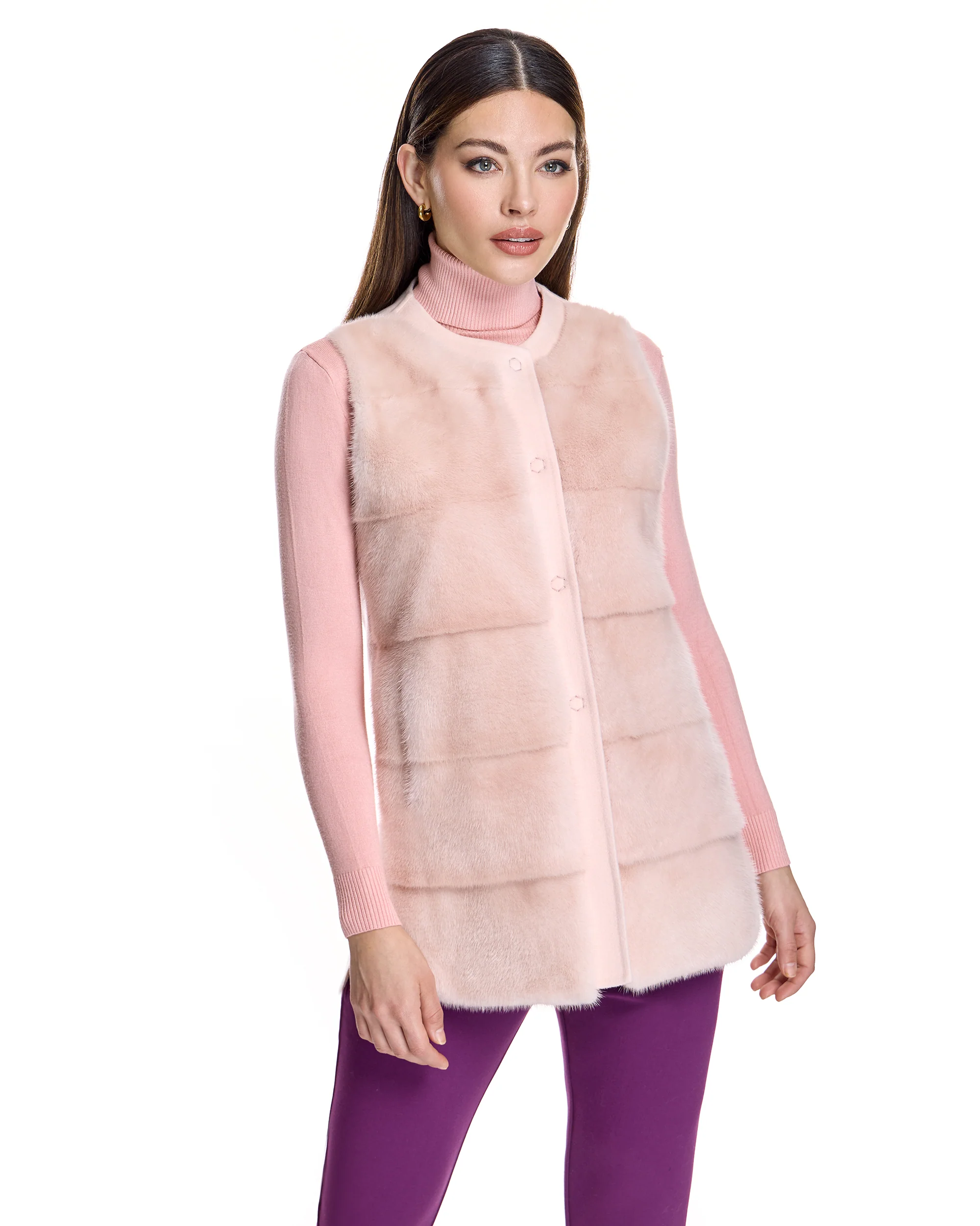 Mink Vest with Cashmere Back - Image 12