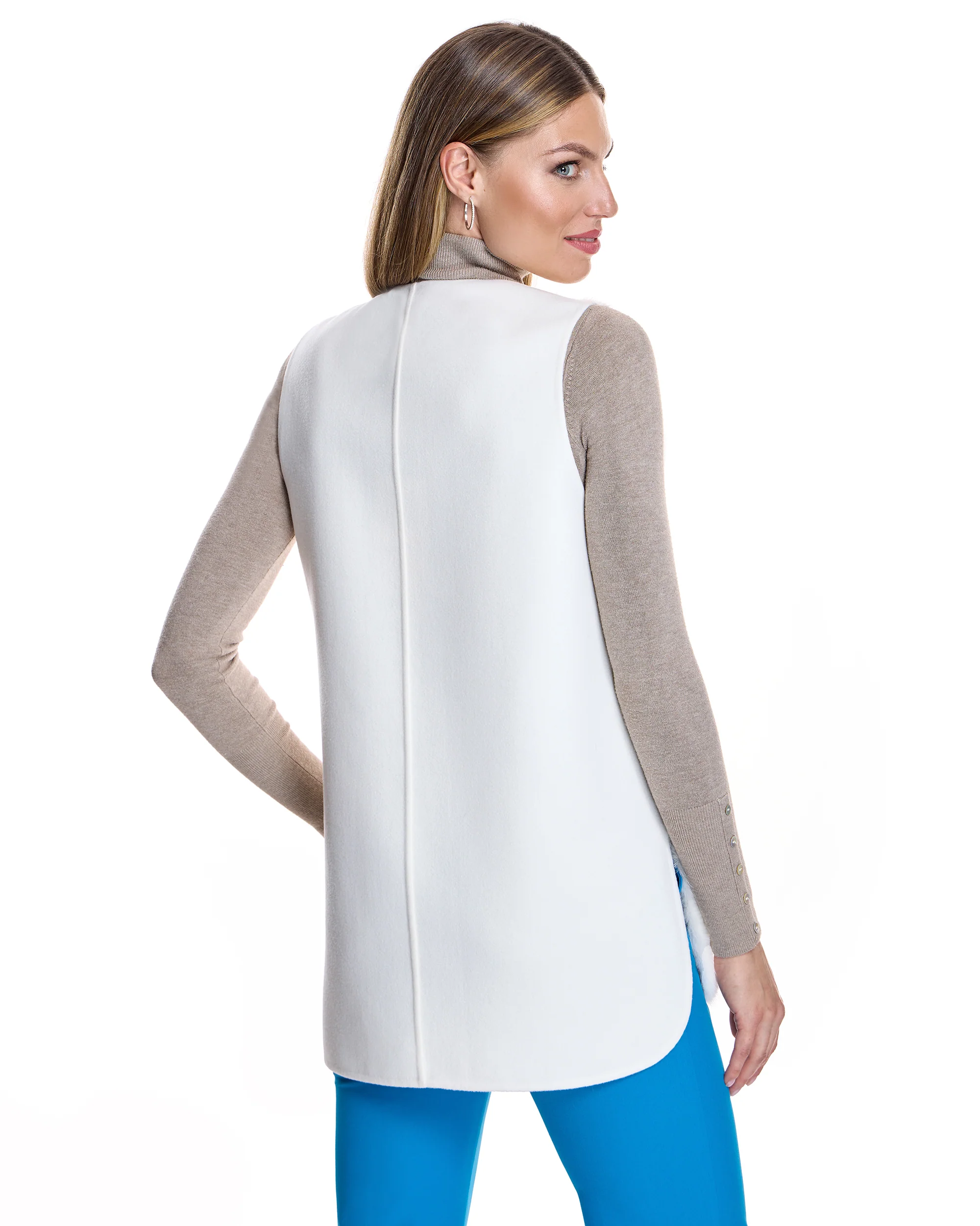 Mink Vest with Cashmere Back - Image 3