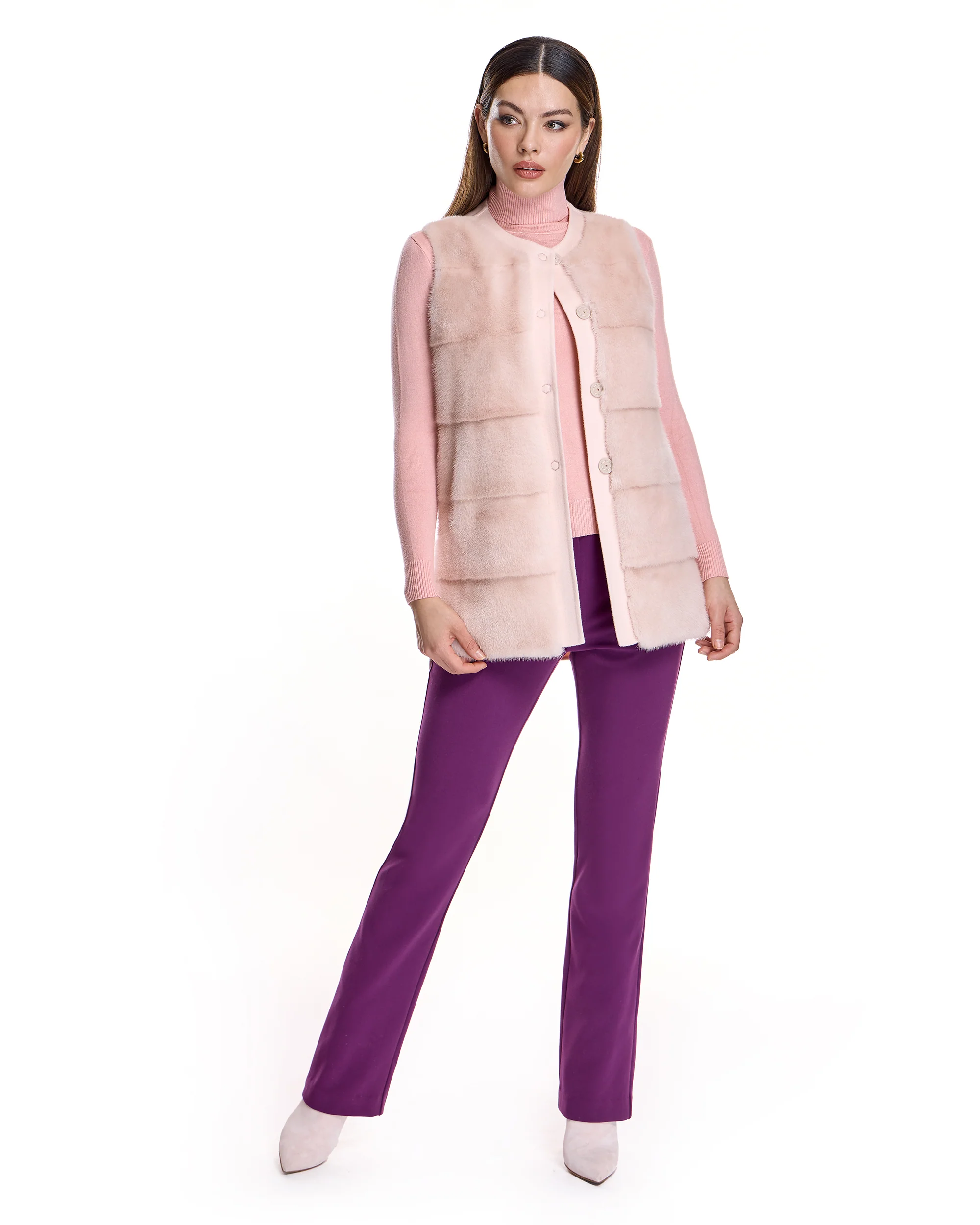 Mink Vest with Cashmere Back - Image 8
