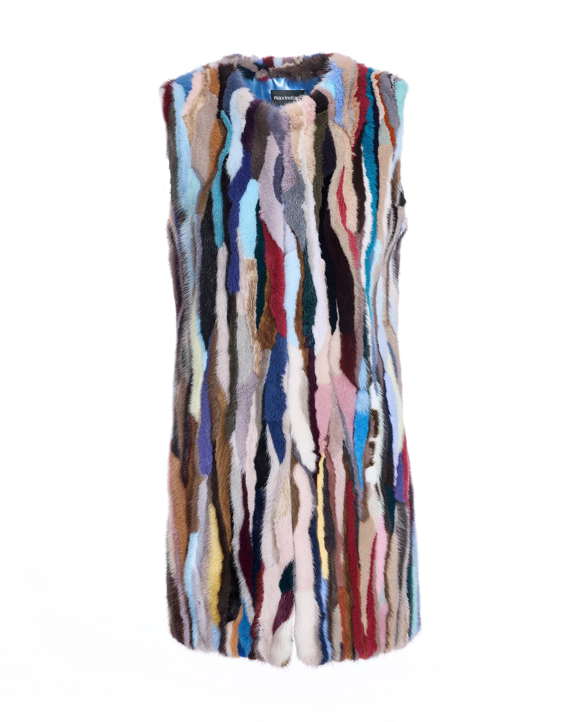 Multicolor Mink Sections vest - Image 5
