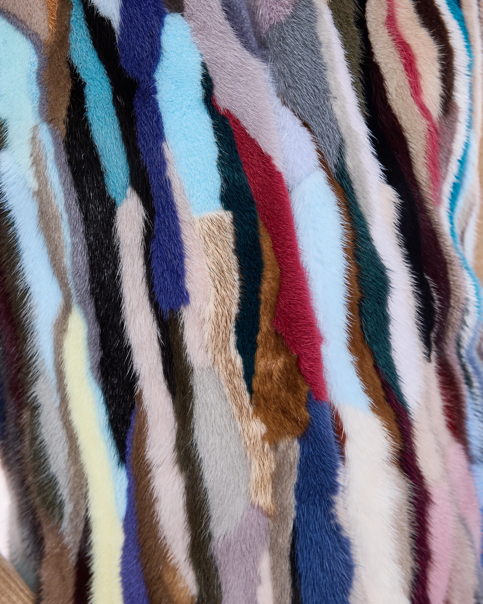 Multicolor Mink Sections vest - Image 6