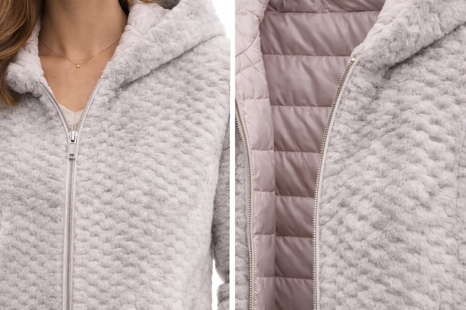 Sapphire Mink Hooded Jacket in Textured Finish | Maximilian - Image 5