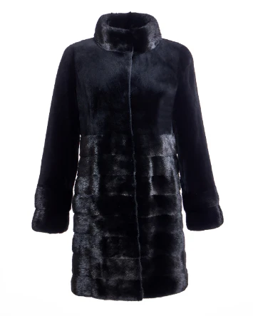Sheared & Long Hair Mink Coat - Image 5