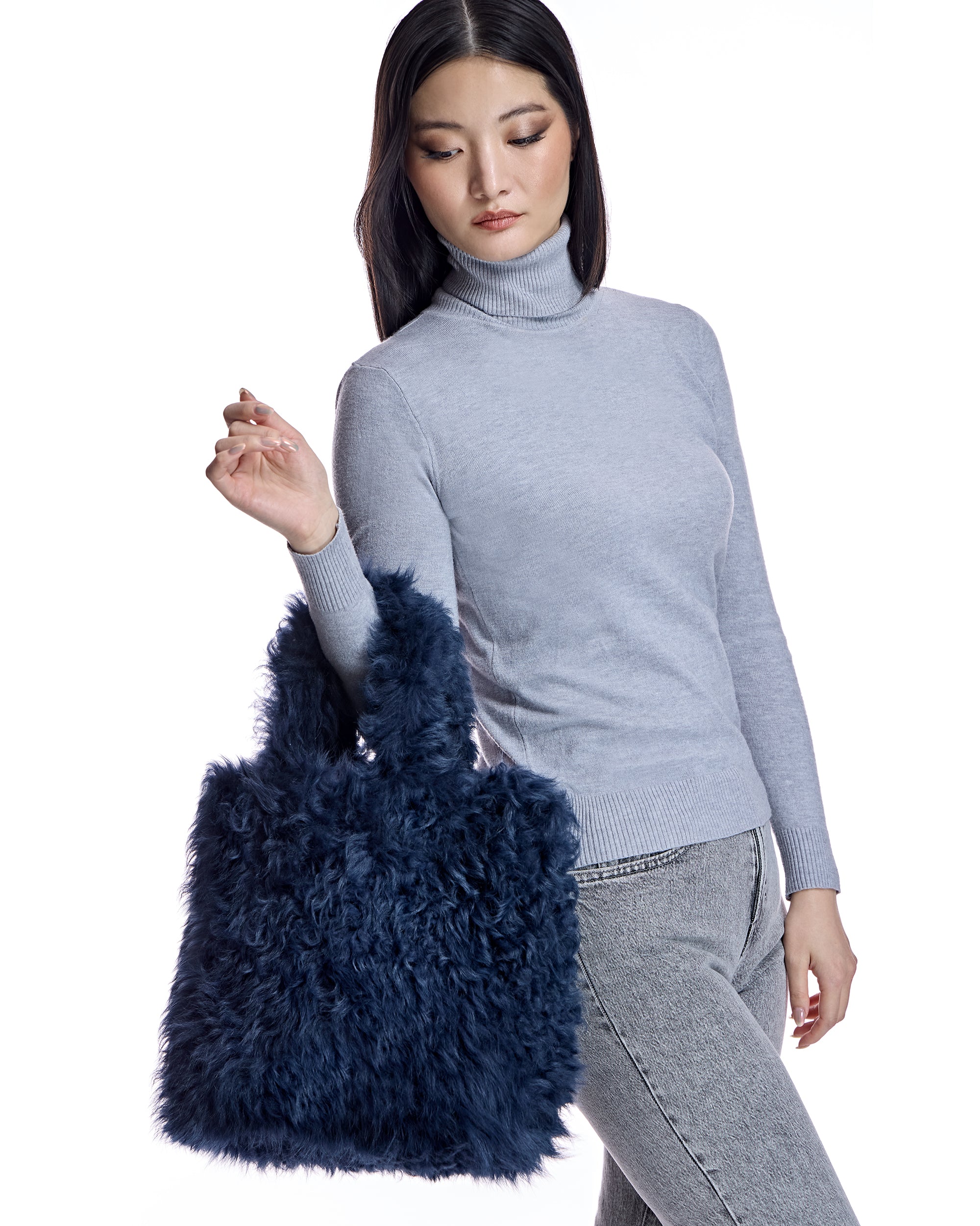 Shearling Lamb Handbag-Maximilian - Image 6