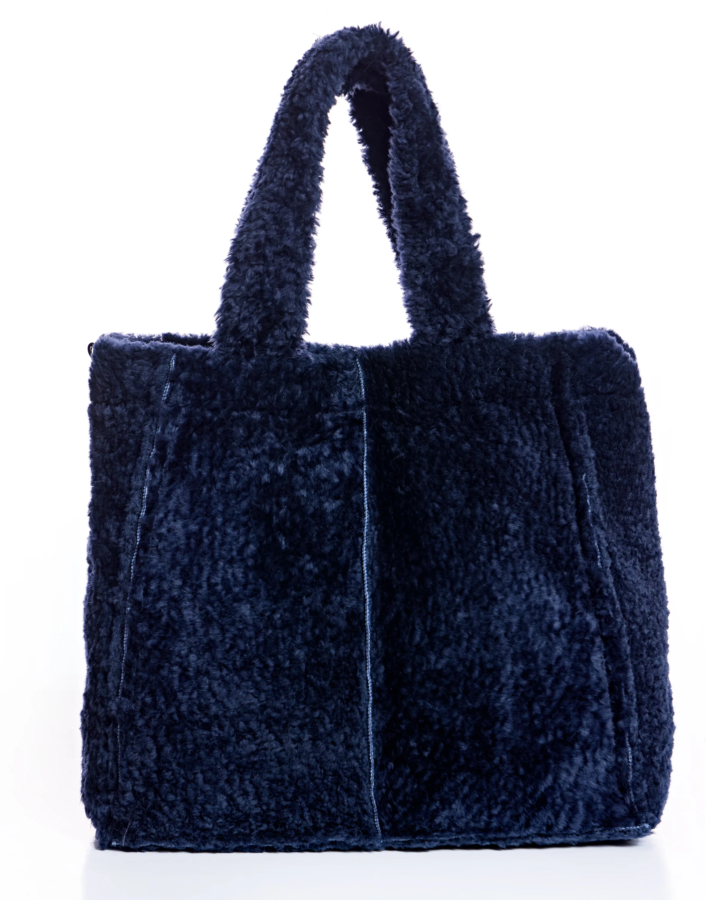 Maximilian Shearling Lamb Tote Bag-Maximilian - Image 3