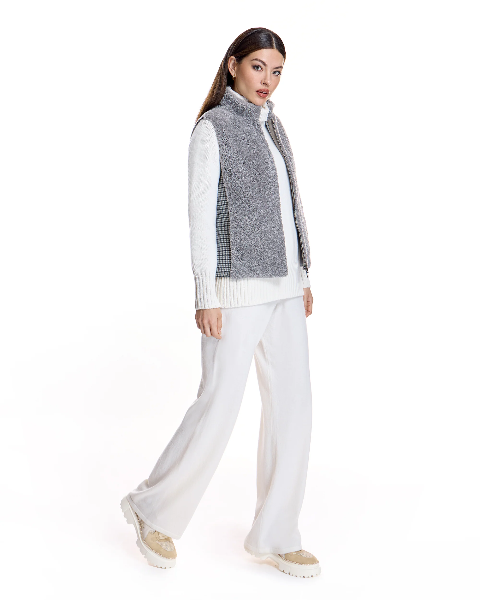 Shearling Lamb Vest-Maximilian - Image 3