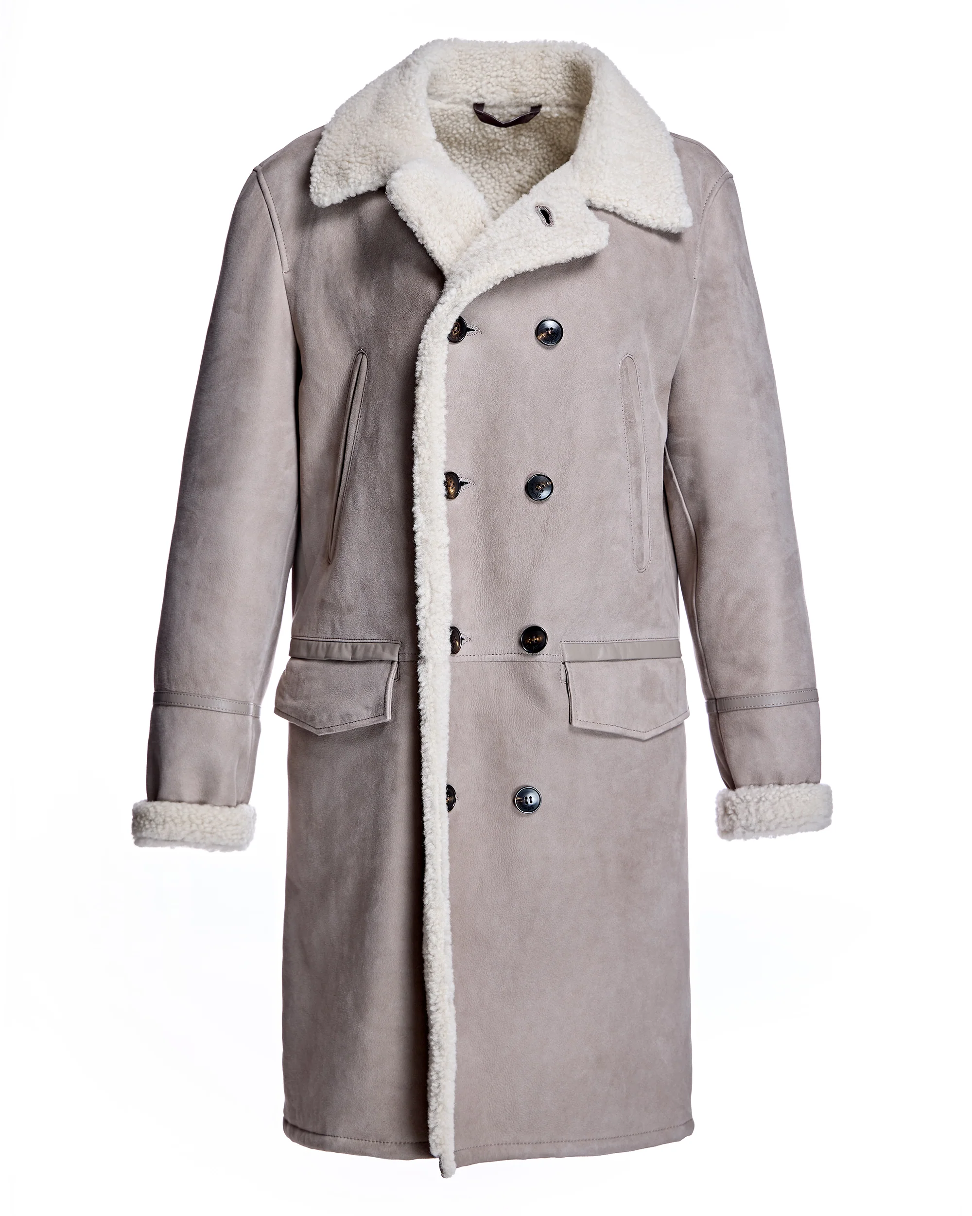 Men's Shearling Peacoat - Image 3