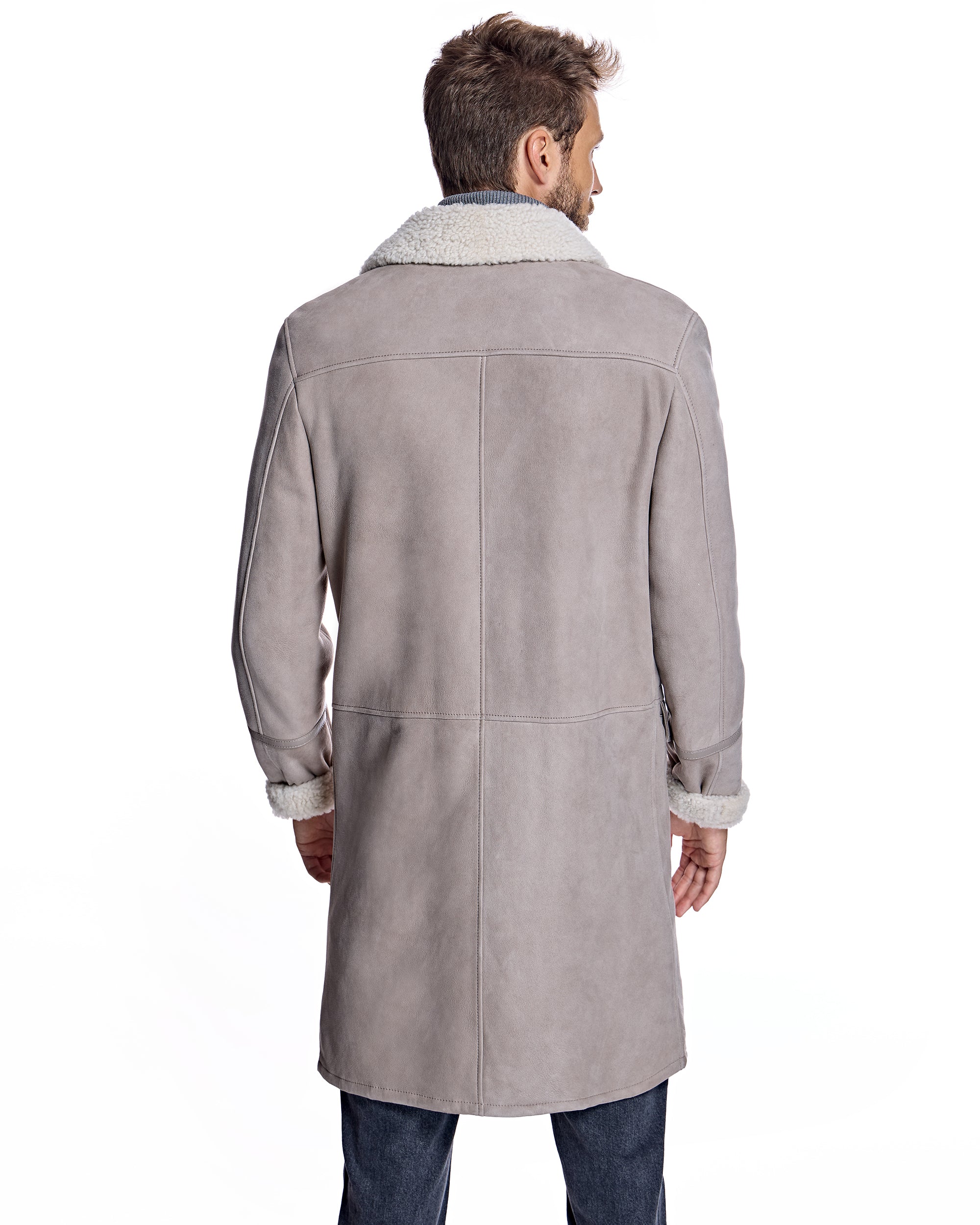 Men's Shearling Peacoat - Image 5