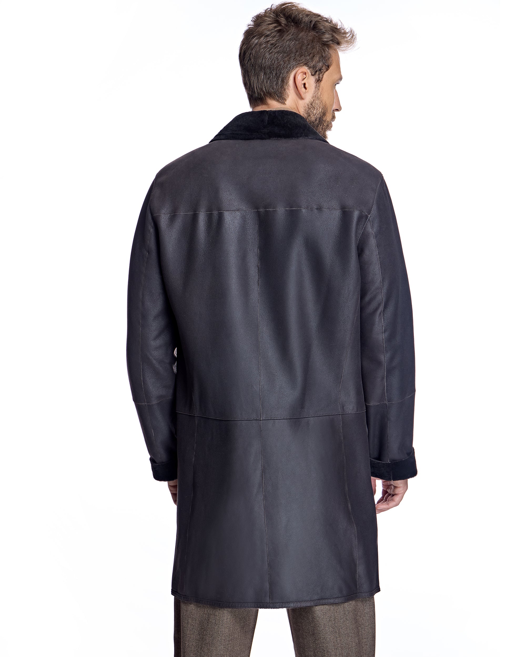 Men's Nappa Shearling Coat - Image 3